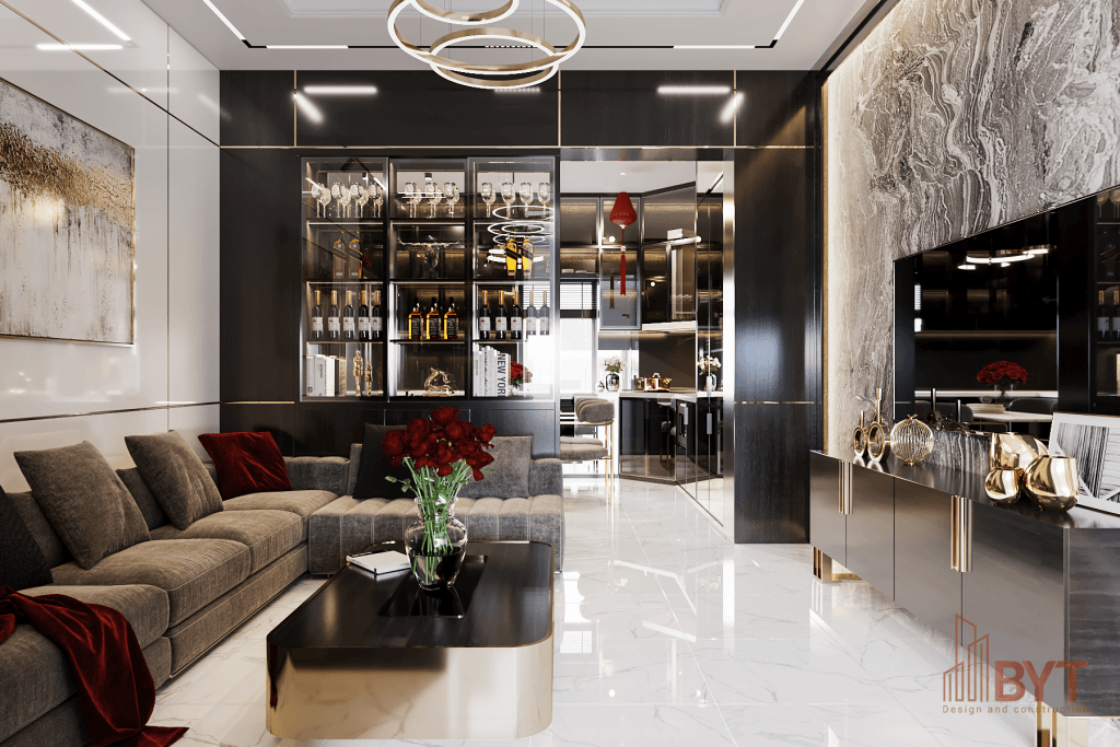 GIẢI MÃ THIẾT KẾ BIỆT THỰ HIỆN ĐẠI (CHI TIẾT ĐẾN TỪNG PHÒNG) Thiết kế phòng khách hiện đại