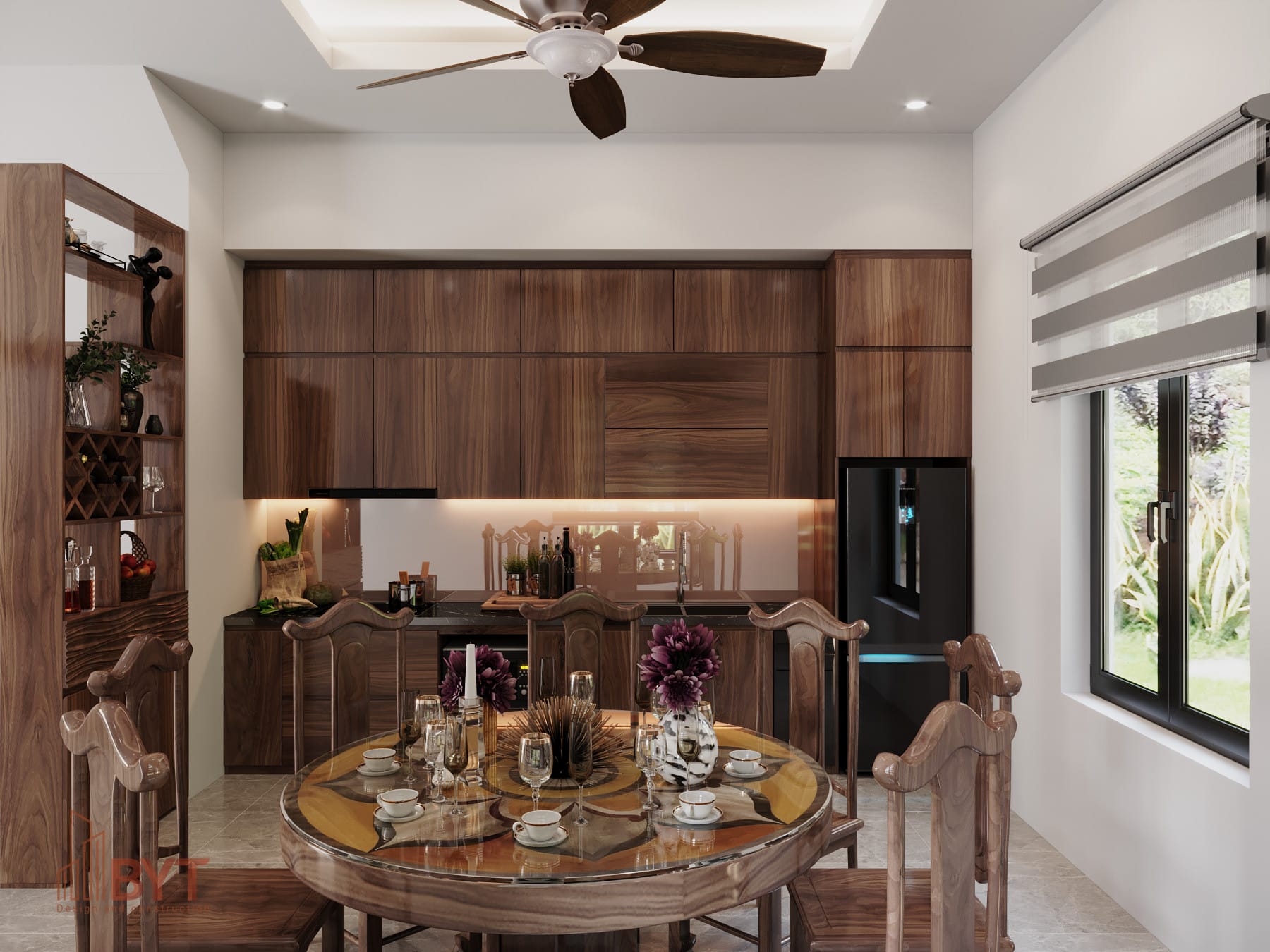 thiết kế nội thất phòng bếp