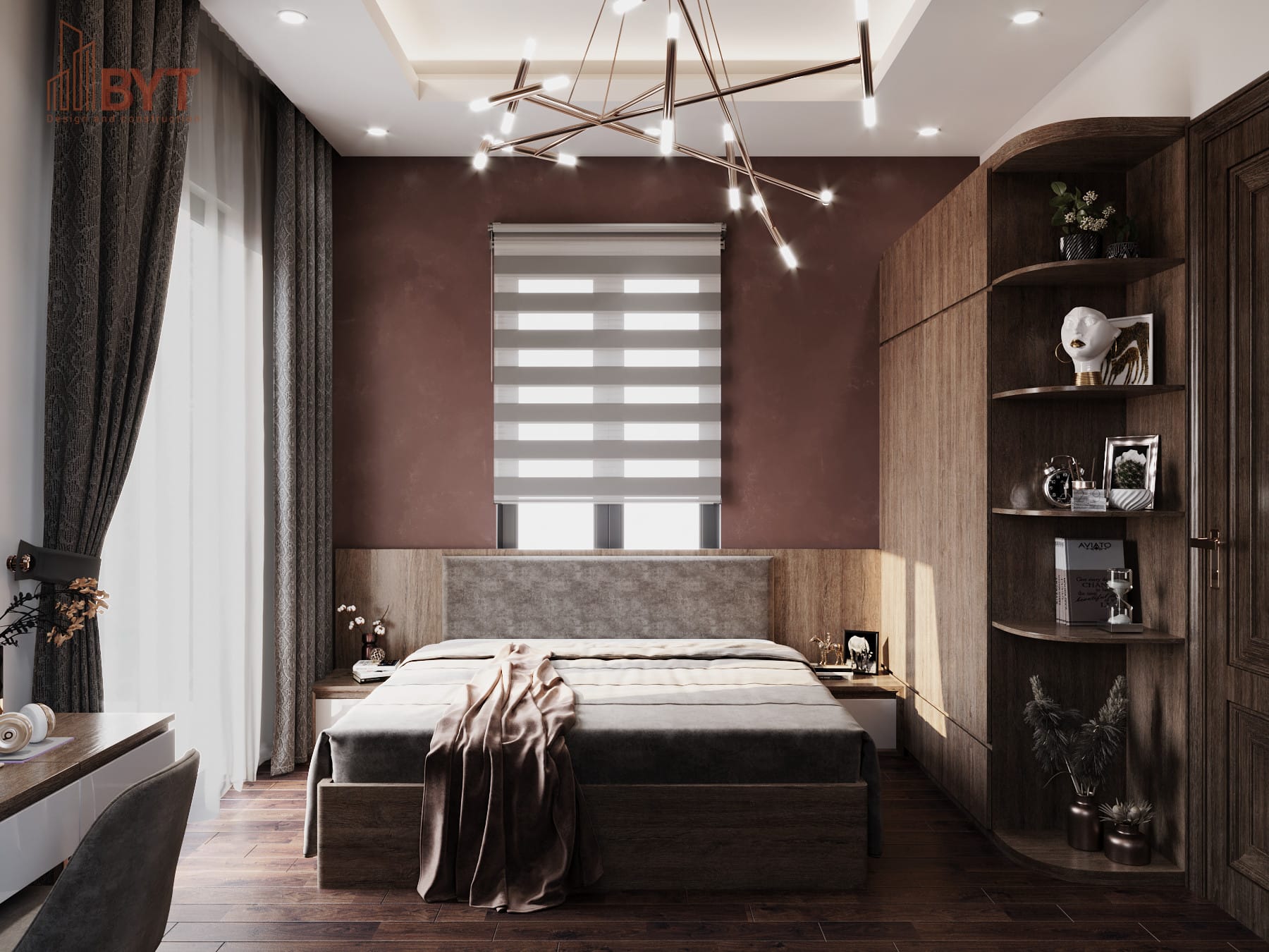 Tạo điểm nhấn bằng kết cấu và chất liệu