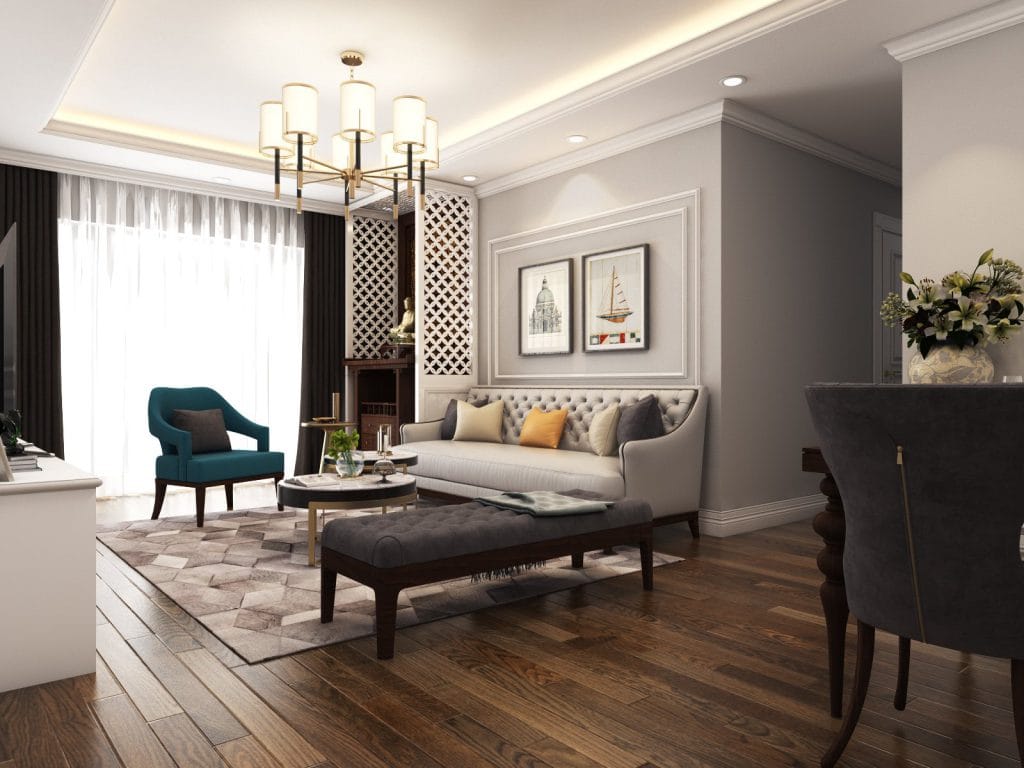 Thiết kế nội thất chung cư 70m2 sang trọng