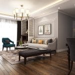 Thiết kế nội thất chung cư 70m2 sang trọng