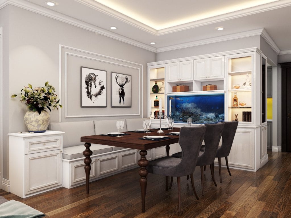 Thiết kế nội thất chung cư 80m2 tân cổ điển