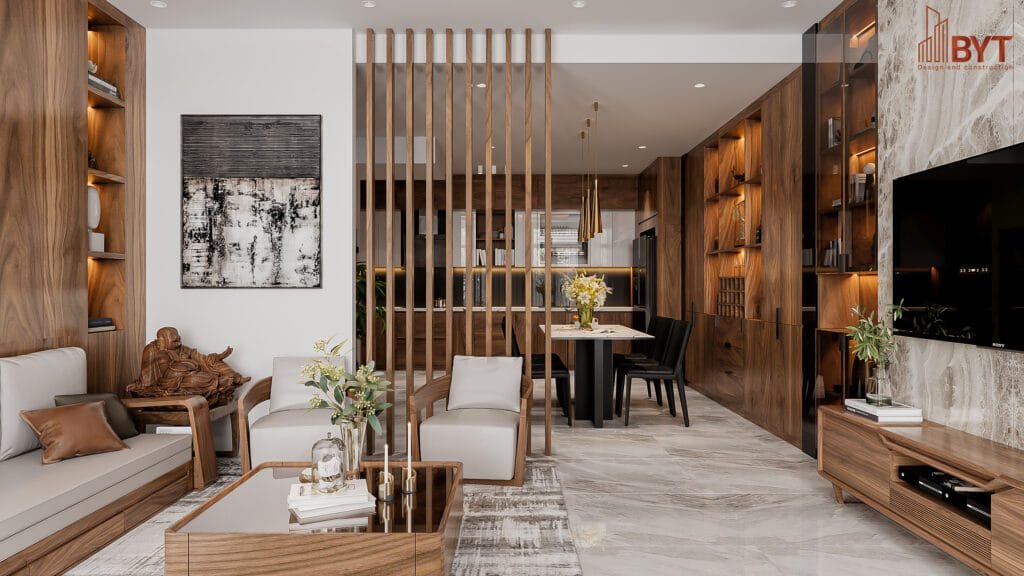 ĐÔI NÉT VỀ NỘI THẤT PHONG CÁCH HIỆN ĐẠI Nhiều mảng xanh