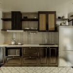 Thiết kế nội thất phòng bếp Indochine