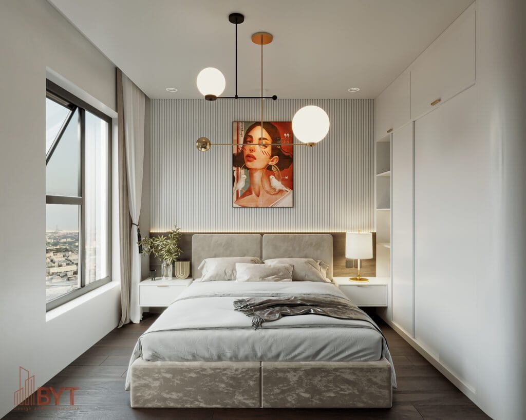 Thiết kế phòng ngủ chung cư hai phòng ngủ
