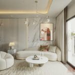 Thiết kế phòng khách chung cư tối giản cho chung cư 70m2