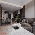 Thiết kế nội thất chung cư cao cấp 2 phòng ngủ