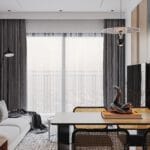 Thiết kế phòng khách chung cư đẹp sang trọng cho chung cư 70m2