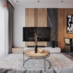 Thiết kế phòng khách chung cư 3 phòng ngủ hiện đại