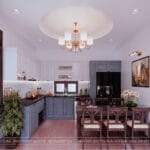 Thiết kế nội thất phòng bếp Tân Cổ điển