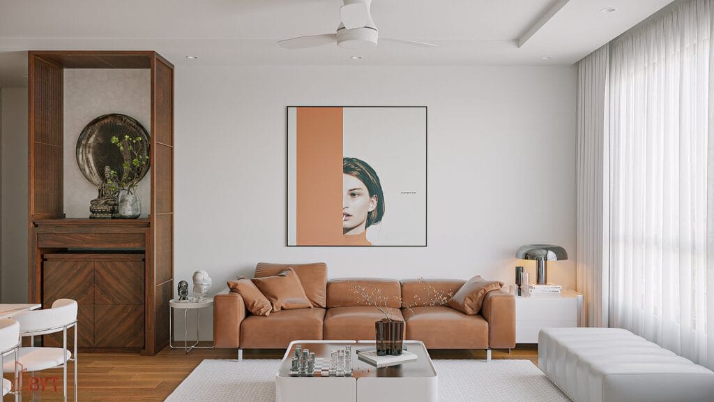 Thiết kế phòng khách chung cư 80m2