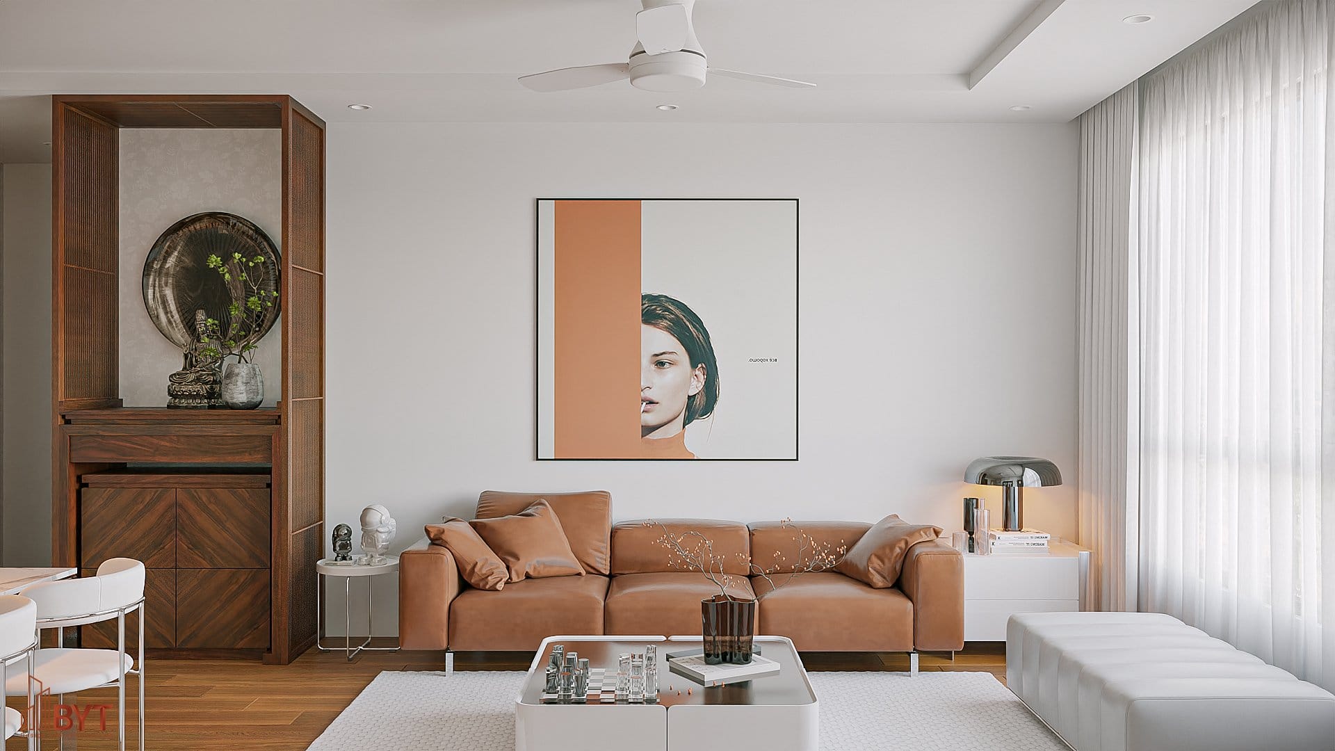 Thiết kế phòng khách chung cư 80m2