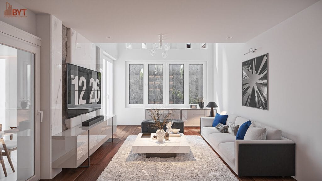 BÍ QUYẾT TỐI ƯU CHI PHÍ, DIỆN TÍCH KHI THIẾT KẾ NỘI THẤT NHÀ LIỀN KỀ - Tập trung vào những khu vực cần thiết