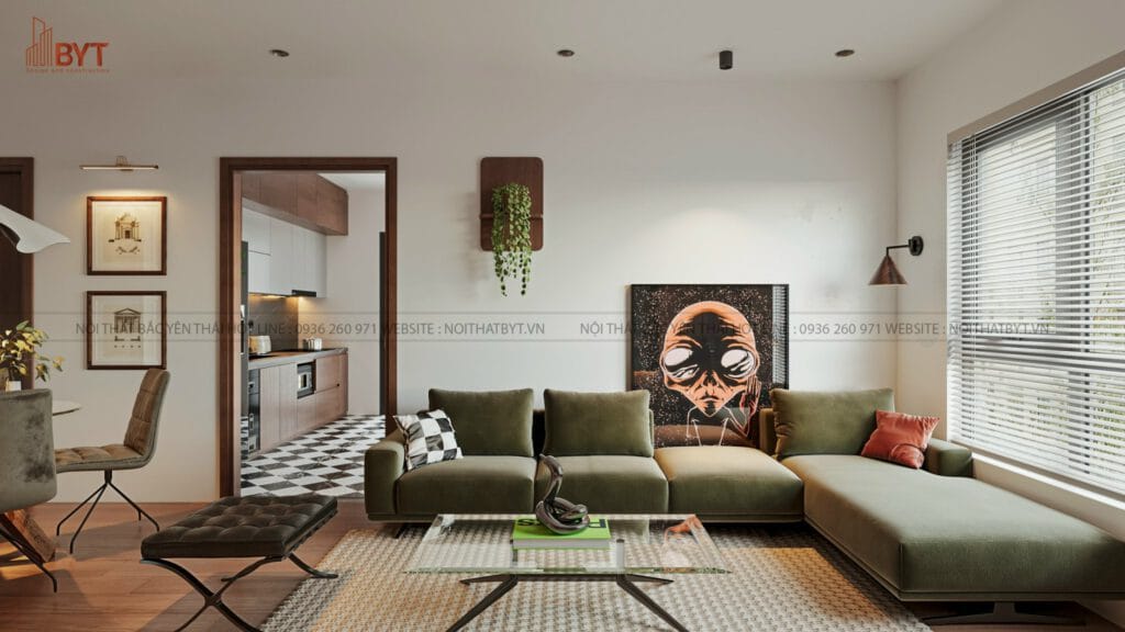 Thiết kế nội thất chung cư 80m2 hiện đại