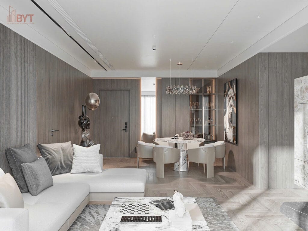 20 THIẾT KẾ PHÒNG KHÁCH CHUNG CƯ 70M2 XINH XẮN, HIỆN ĐẠI DÀNH CHO GIA ĐÌNH NHỎ