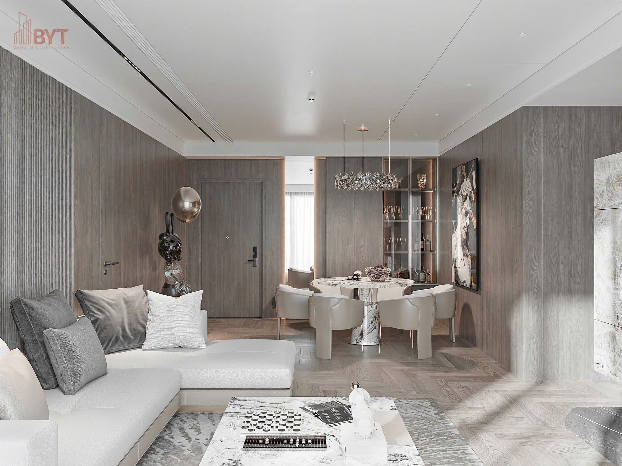 20 THIẾT KẾ PHÒNG KHÁCH CHUNG CƯ 70M2 XINH XẮN, HIỆN ĐẠI DÀNH CHO GIA ĐÌNH NHỎ