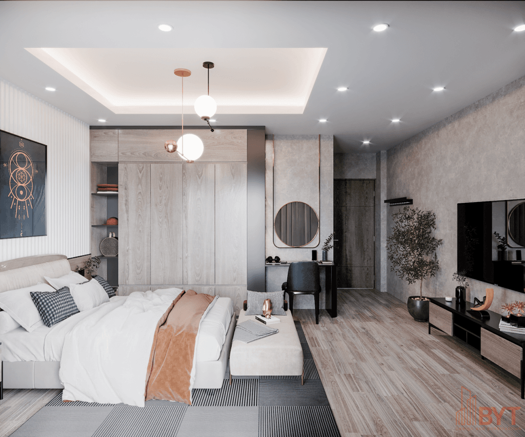 THIẾT KẾ NỘI THẤT CĂN HỘ HIM LAM THEO PHONG CÁCH HIỆN ĐẠI ( 3)