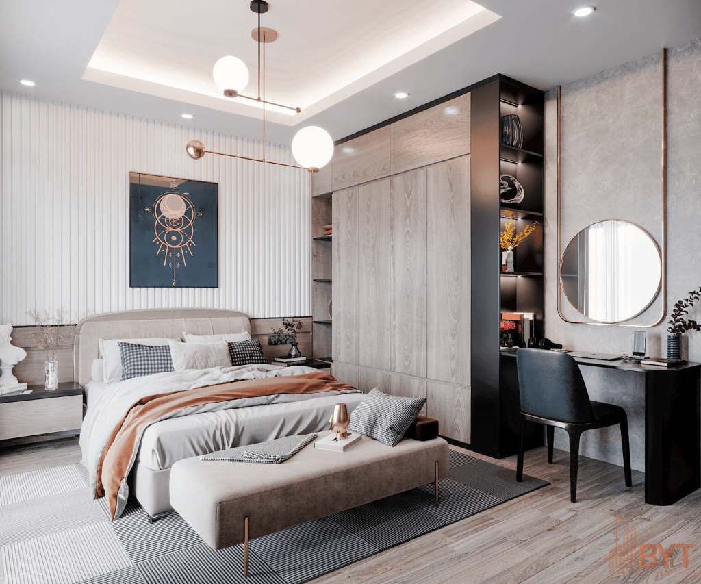 ĐÔI NÉT VỀ NỘI THẤT PHONG CÁCH HIỆN ĐẠI Phối màu dịu nhẹ, đơn giản