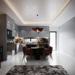 Thiết kế nội thất phòng bếp với tủ chữ L