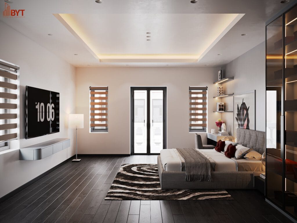 Thiết kế phòng ngủ đơn giản chung cư 80m2