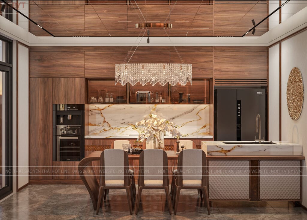 NỘI THẤT NHÀ LIỀN KỀ GỖ CAO CẤP