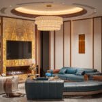 Thiết kế phòng khách đẹp sang trọng cho nhà liền kề